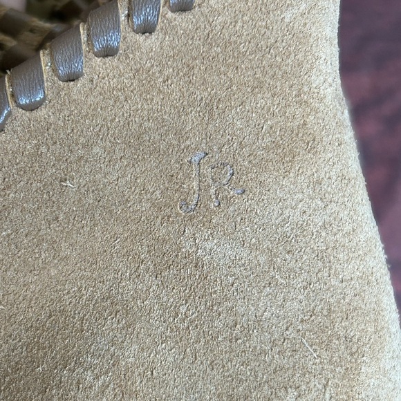 Jack Rogers Sadie Brown Leather Ankle Heel Booties Women's 8 Stitched  Edges - Picture 7 of 8